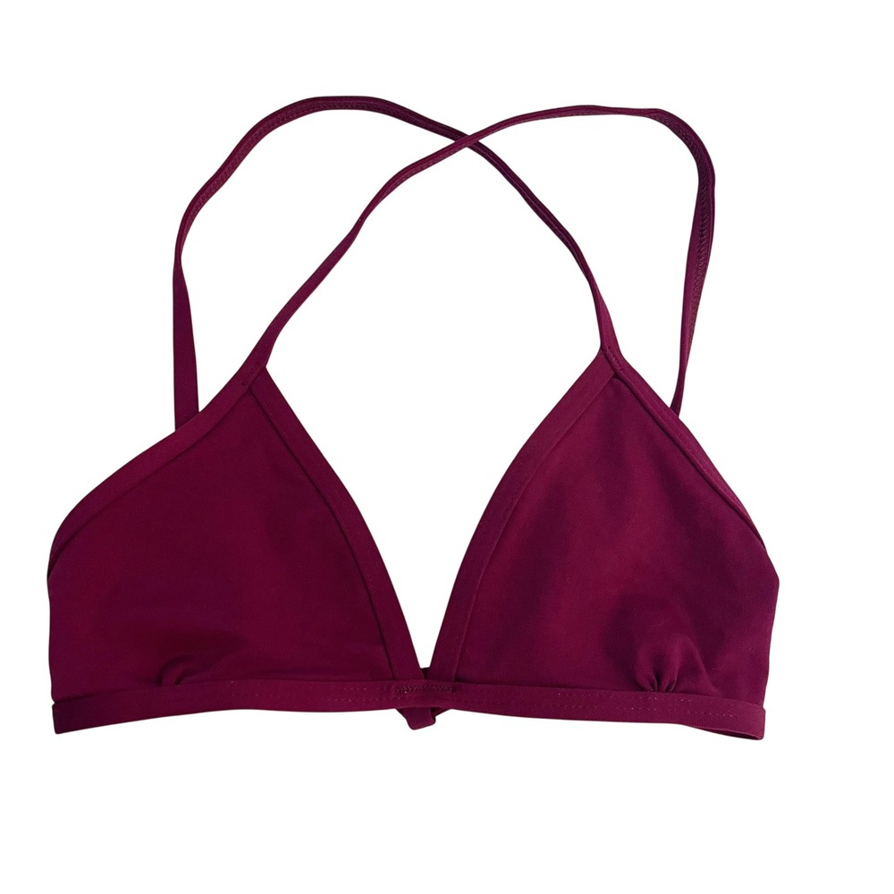 Jolyn Triangle Top Bikini Swim Purple Berry Wireless Lightly Lined Small
